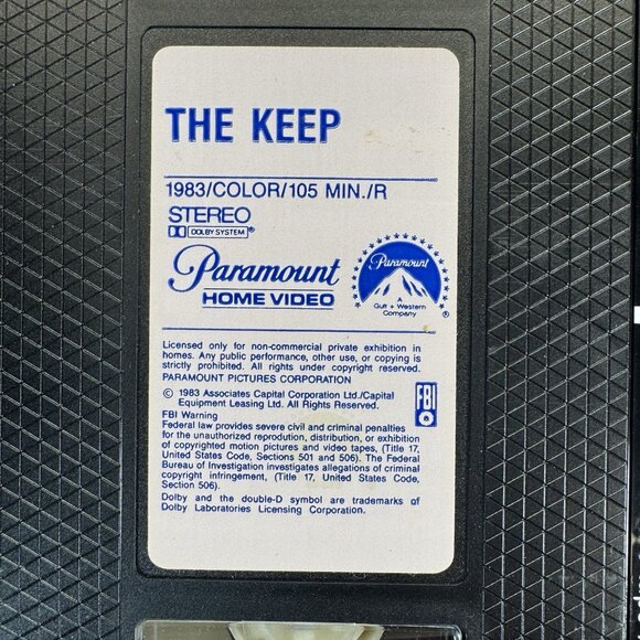 The Keep 1983 VHS paramount home video rare horror supernatural - Picture 2 of 3